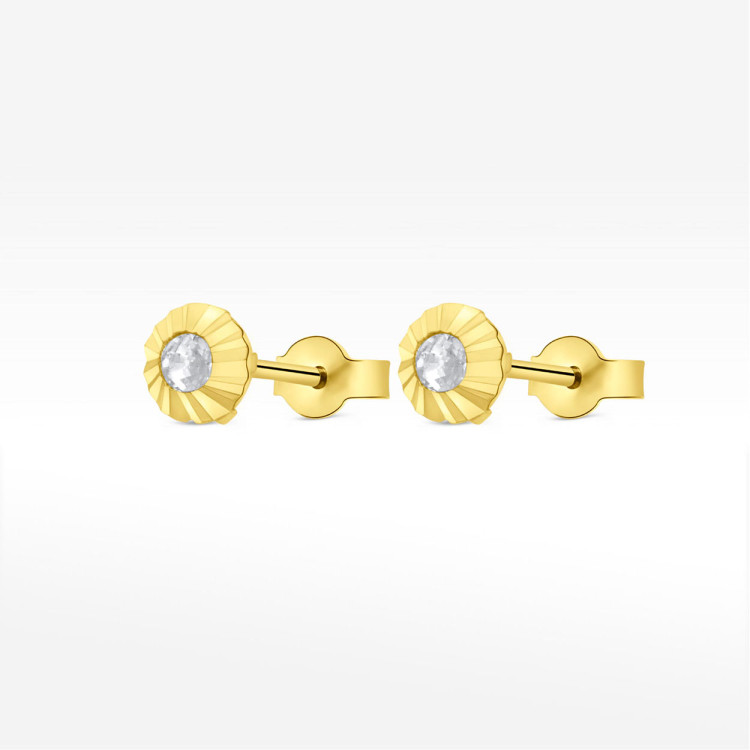 Kolczyki ze złota z białą cyrkonią