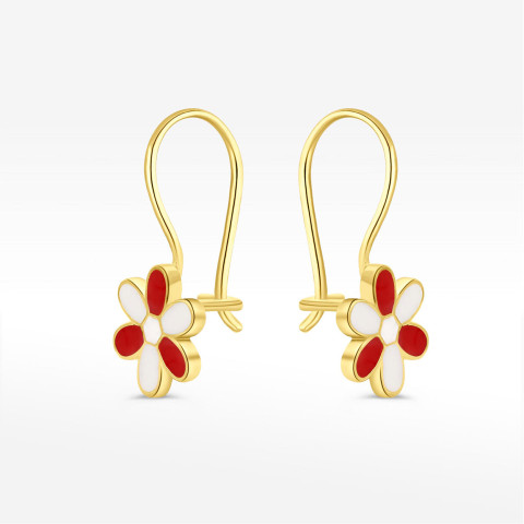 Kolczyki ze złota kwiatki