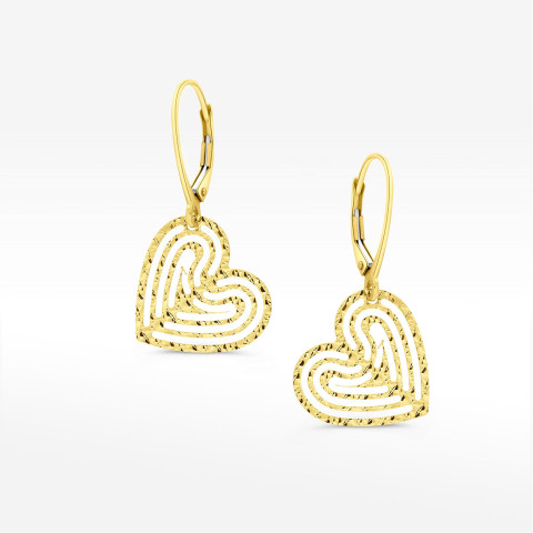 Kolczyki ze złota serca
