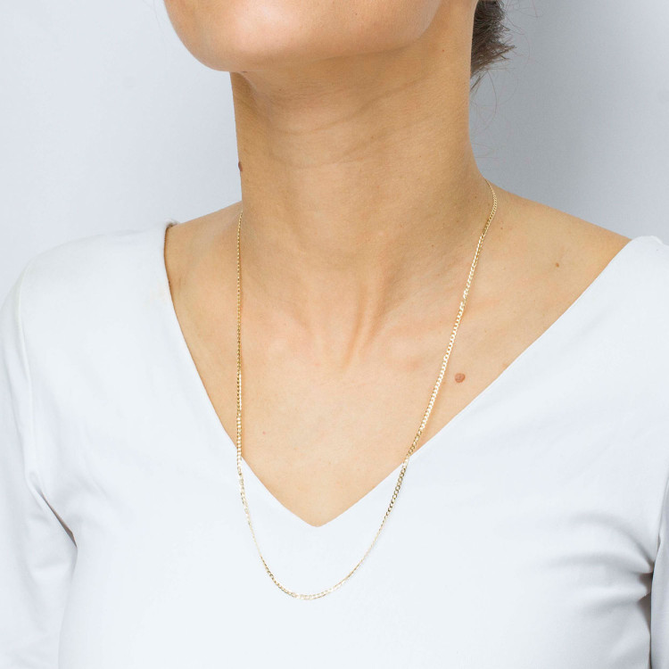 Łańcuszek ze złota pancerka pełny