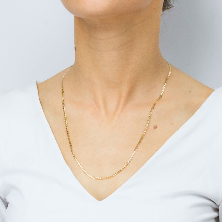 Łańcuszek ze złota pancerka pełny