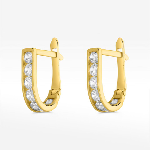 Kolczyki ze złota z białymi cyrkoniami