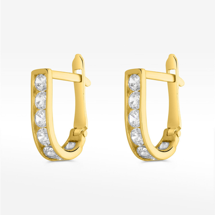 Kolczyki ze złota z białymi cyrkoniami