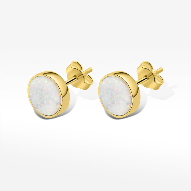 Kolczyki ze złota z opalem