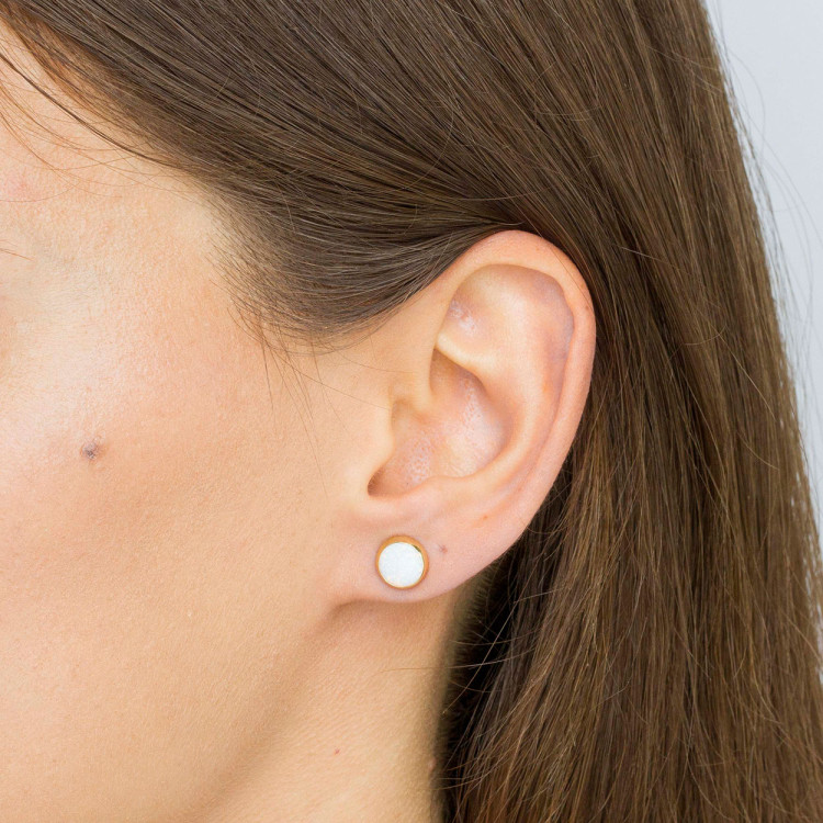 Kolczyki ze złota z opalem