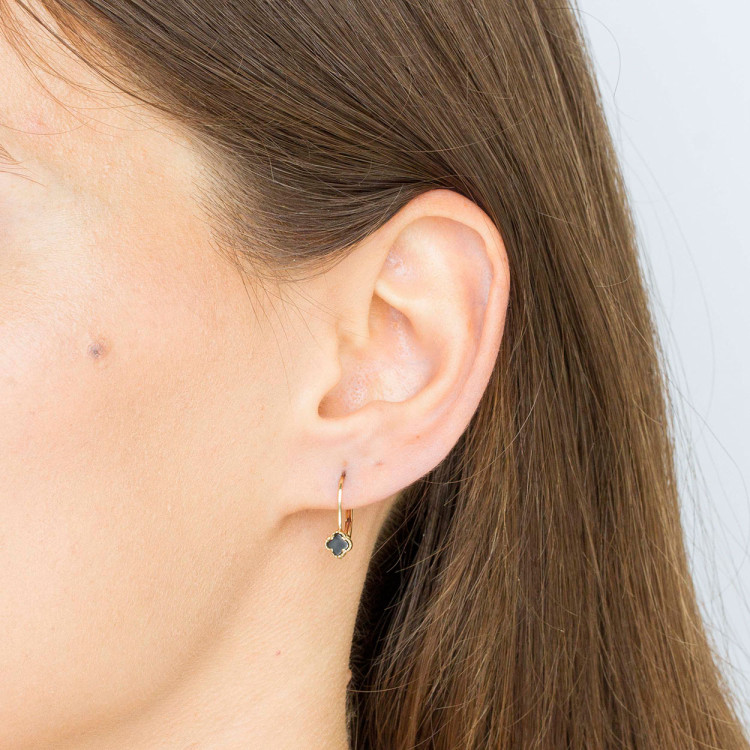 Kolczyki ze złota z onyksem