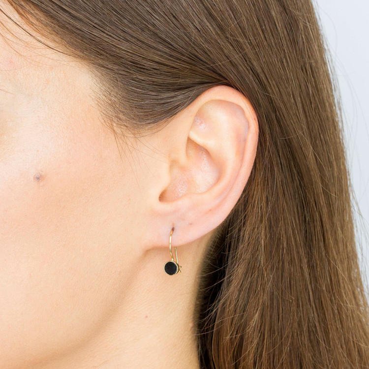 Kolczyki ze złota z onyksem