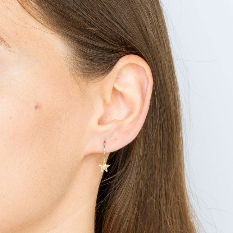 Kolczyki ze złota gwiazdki