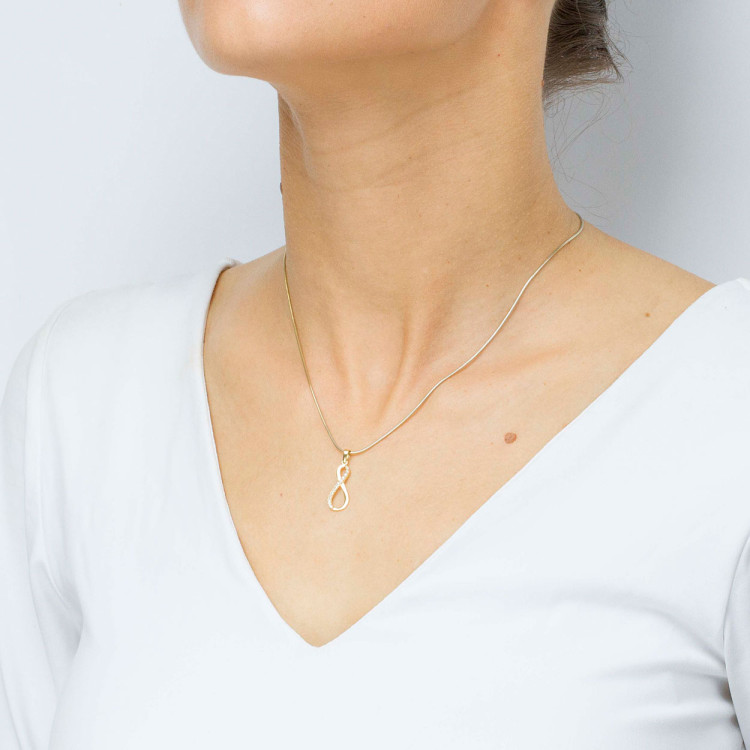 Zawieszka ze złota z białymi cyrkoniami