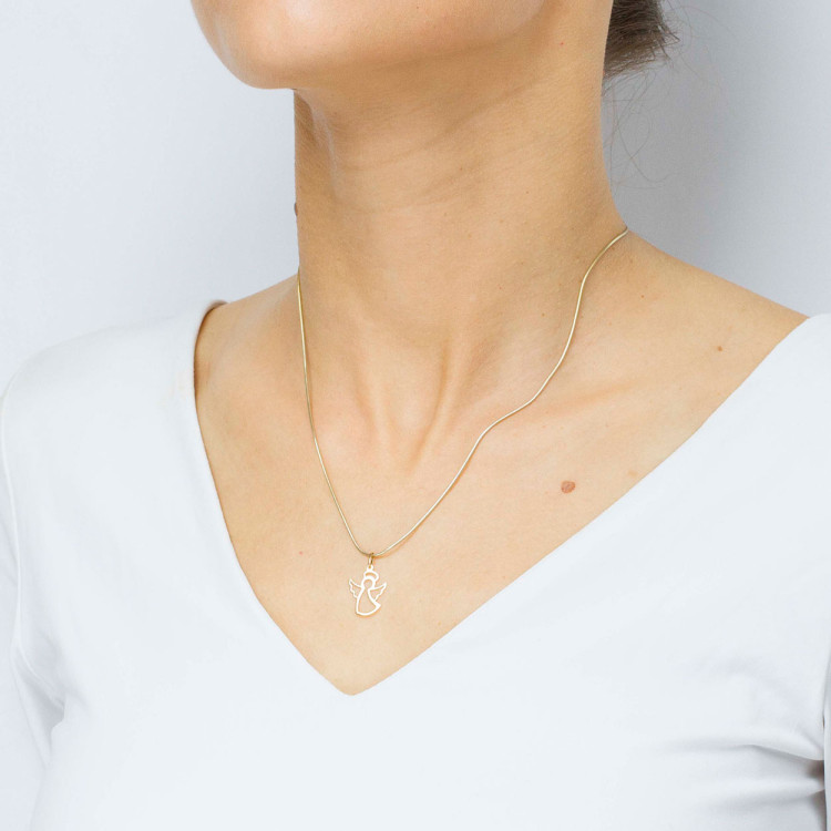 Zawieszka ze złota aniołek