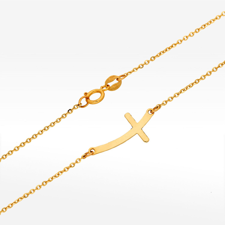 Naszyjnik ze złota 42-45 z krzyżykiem