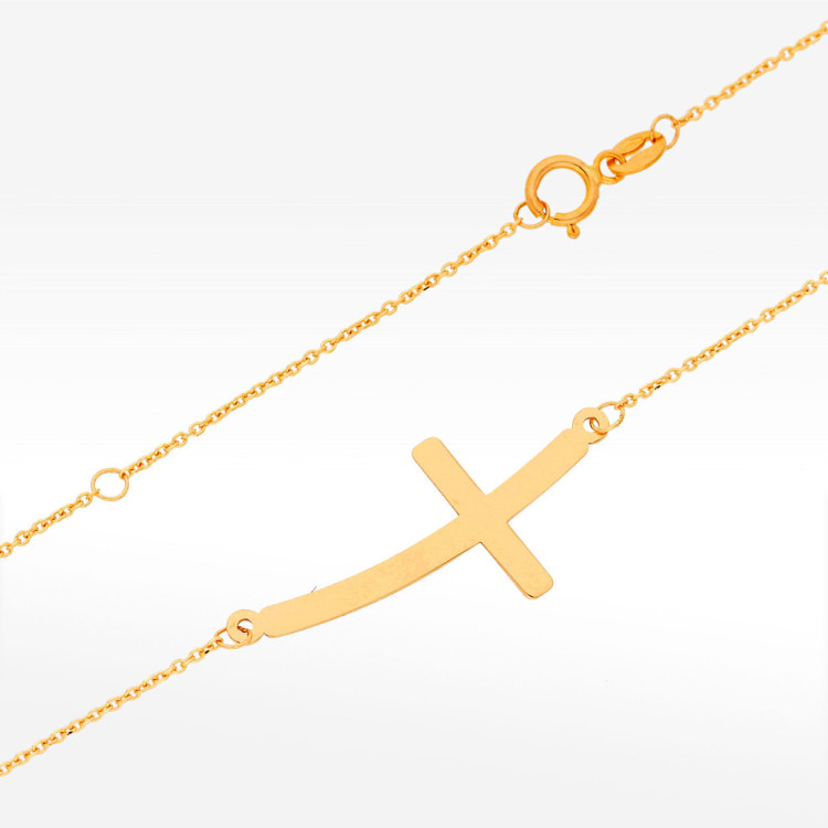 Naszyjnik ze złota 42-45 z krzyżykiem