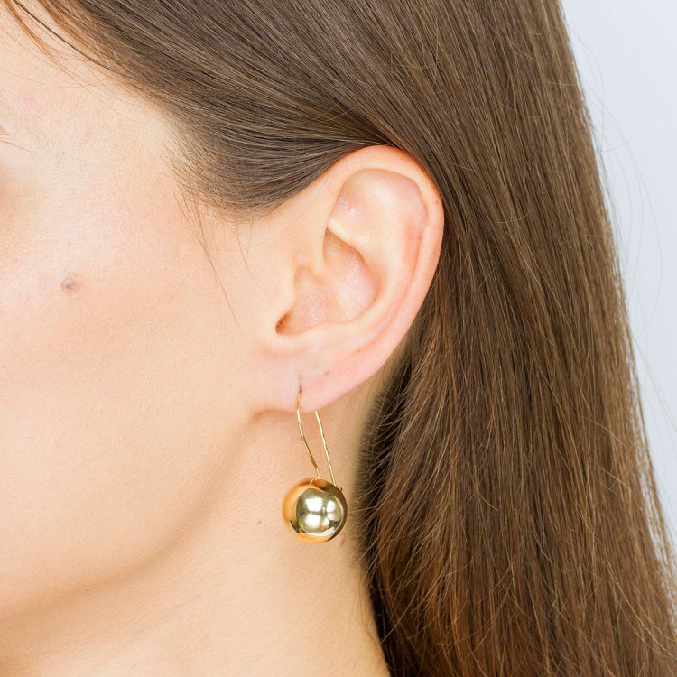 Kolczyki ze złota z kulką