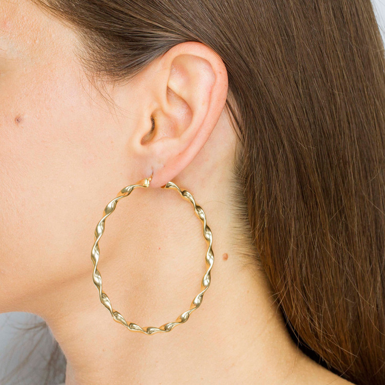 Kolczyki ze złota 6.5cm koła