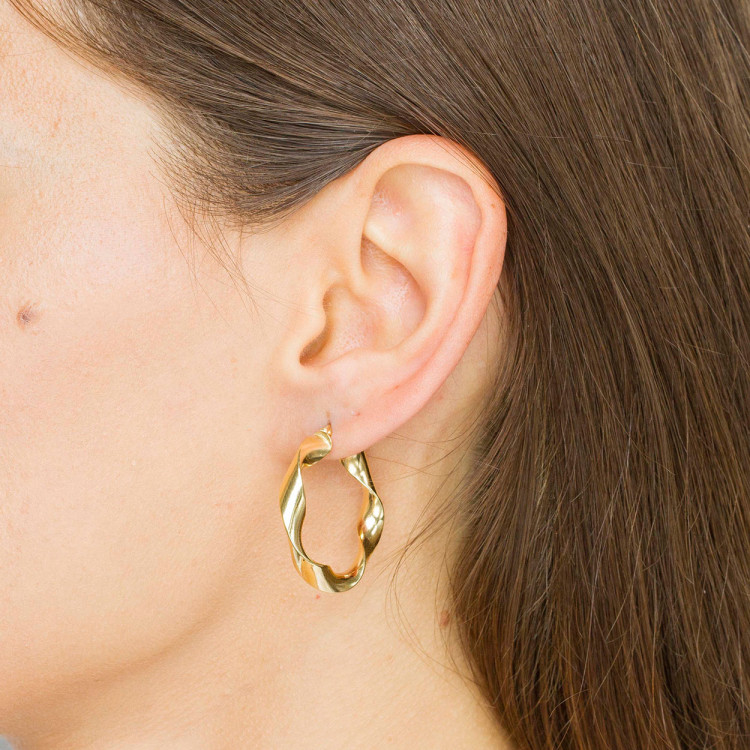 Kolczyki ze złota 3.0cm koła