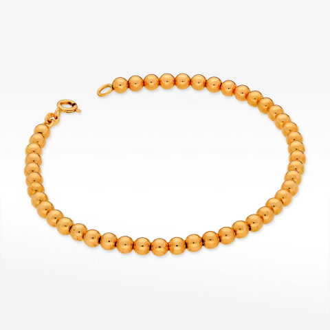 Bransoletka ze złota ze złotymi koralikami