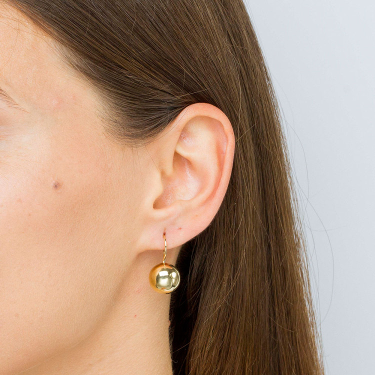 Kolczyki ze złota z kulką