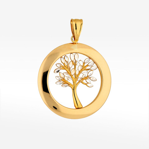 Zawieszka ze złota drzewko szczęścia