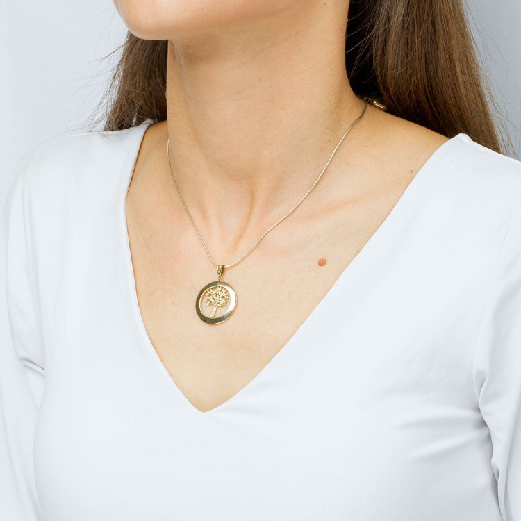 Zawieszka ze złota drzewko szczęścia