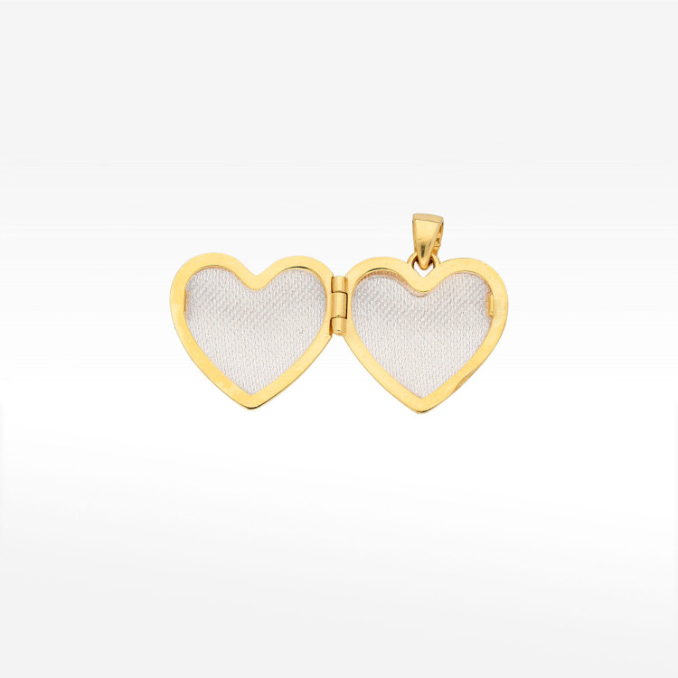 Zawieszka ze złota puzderko w kształcie serca