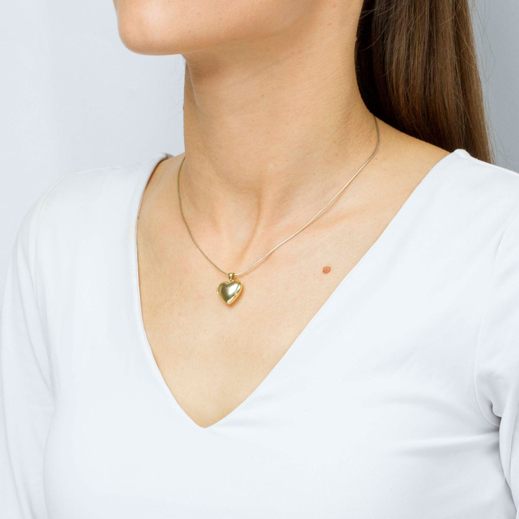 Zawieszka ze złota puzderko w kształcie serca