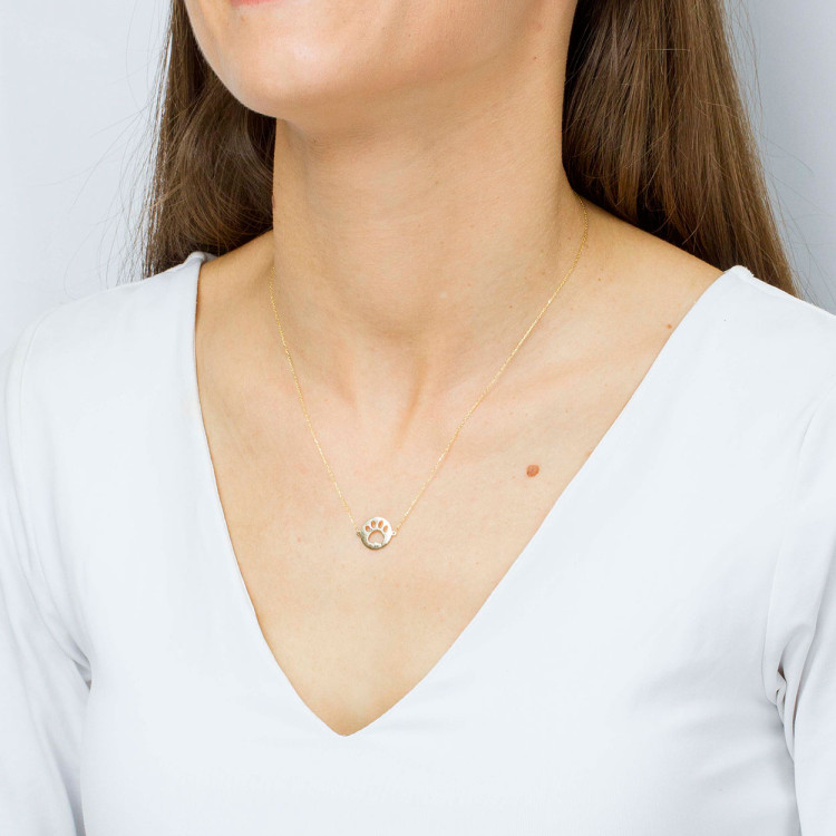 Naszyjnik ze złota 42-45cm psia łapka