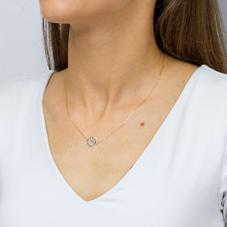 Naszyjnik ze złota 45cm psia łapka