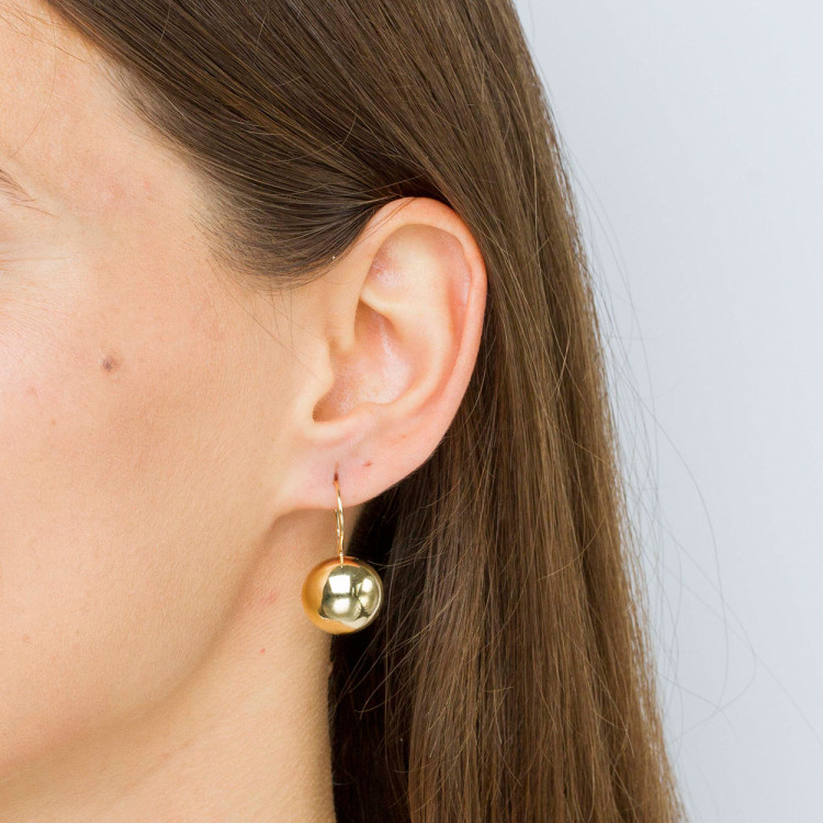 Kolczyki ze złota z kulką