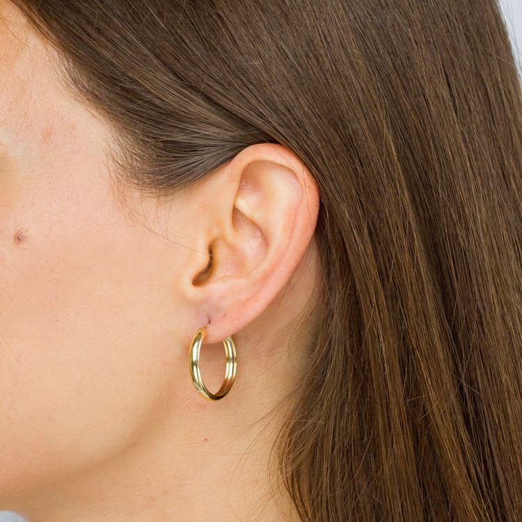 Kolczyki ze złota 2.4cm koła