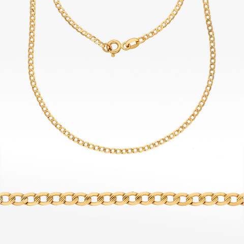 Łańcuszek ze złota pancerka pełny