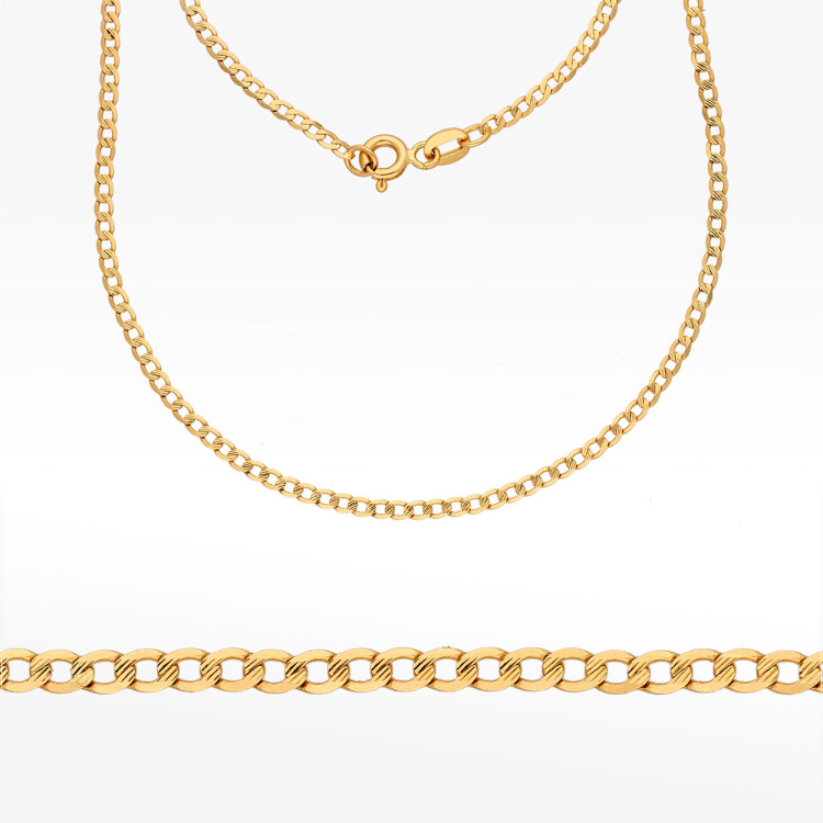 Łańcuszek ze złota pancerka pełny