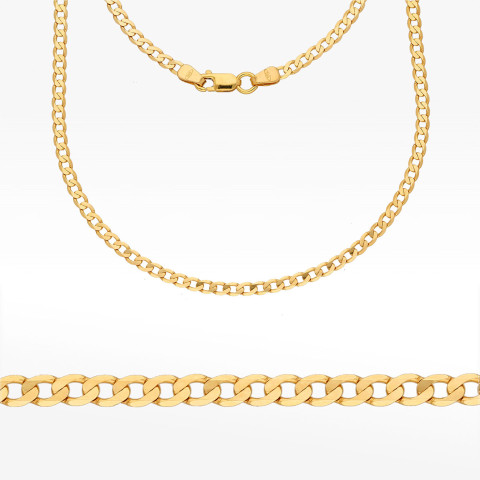 Łańcuszek ze złota pancerka pełny