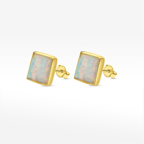 Kolczyki ze złota z opalem