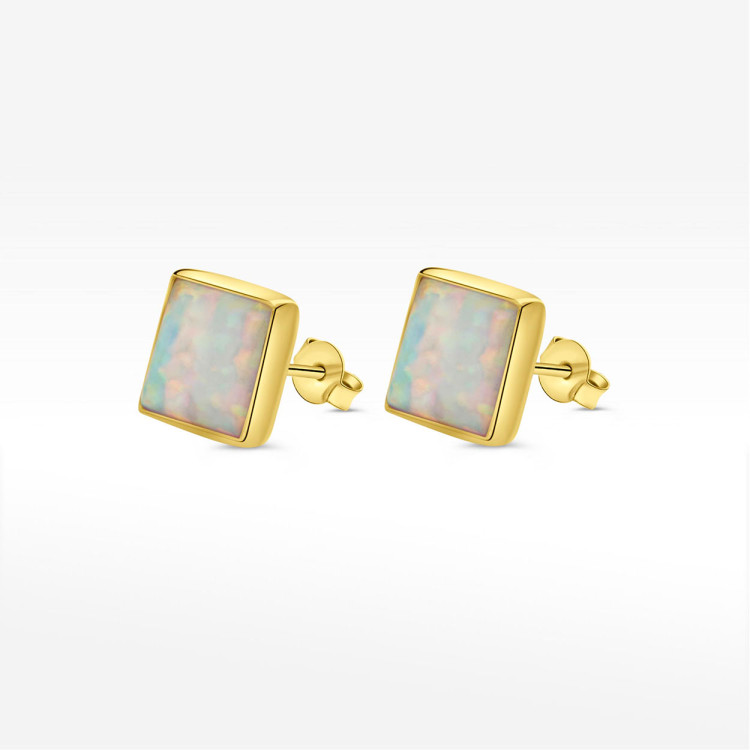 Kolczyki ze złota z opalem