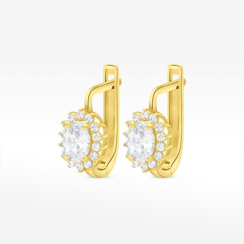 Kolczyki ze złota z białymi cyrkoniami