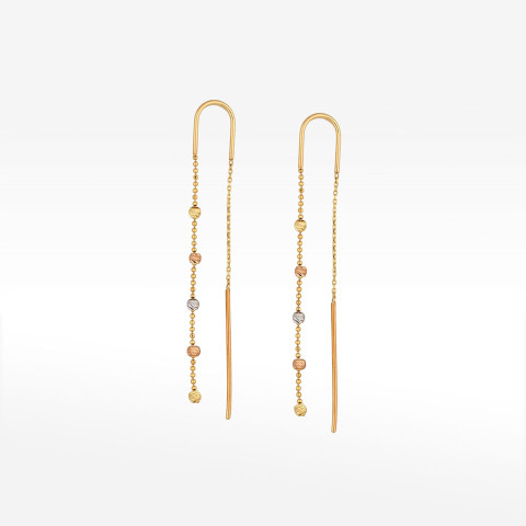 Kolczyki ze złota przeciągane