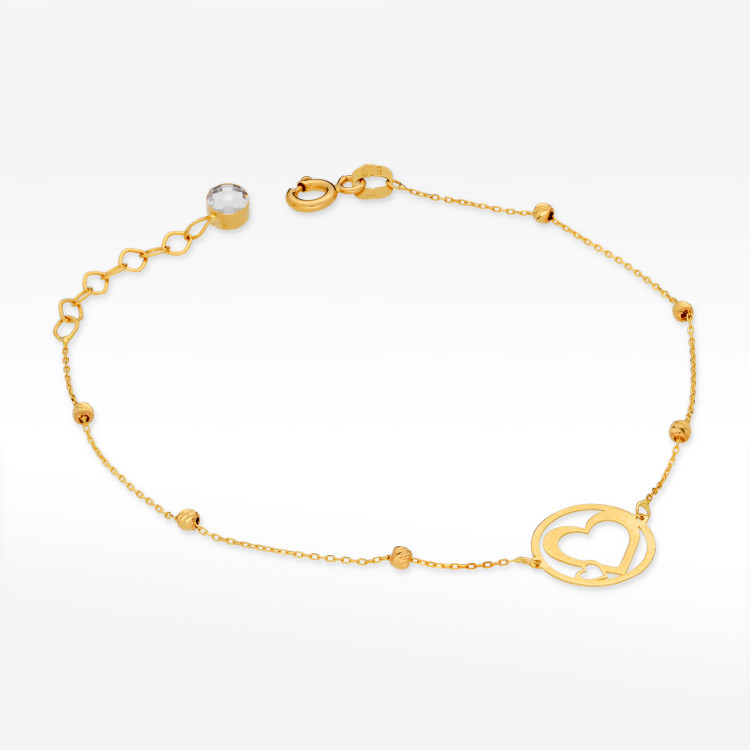 Bransoletka ze złota z sercem