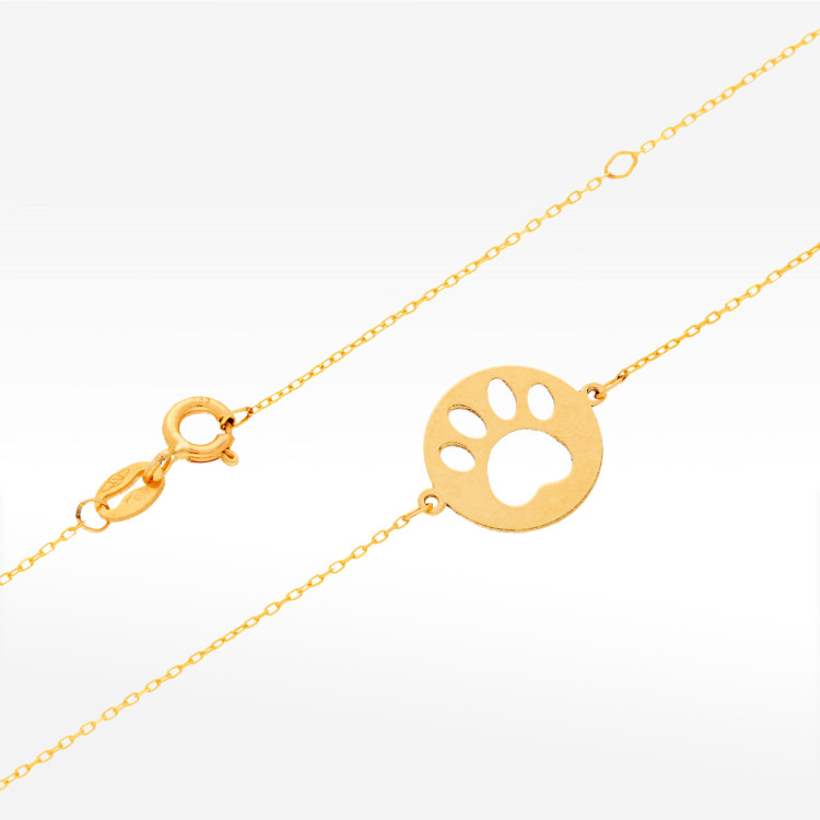 Naszyjnik ze złota 42-45cm psia łapka