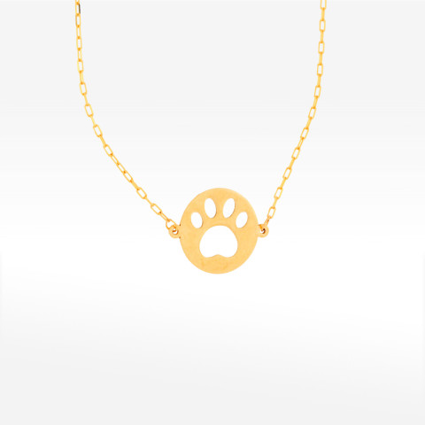Naszyjnik ze złota 45cm psia łapka