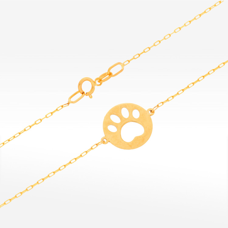 Naszyjnik ze złota 45cm psia łapka