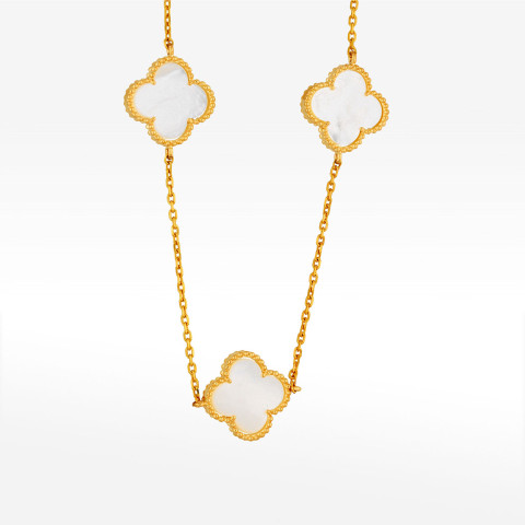 Naszyjnik ze złota 45-50cm z masą perłową