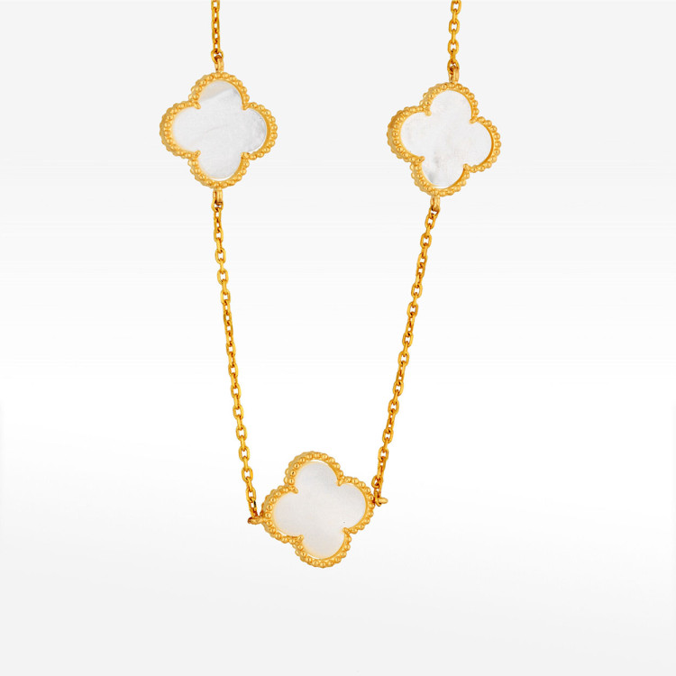 Naszyjnik ze złota 45-50cm z masą perłową