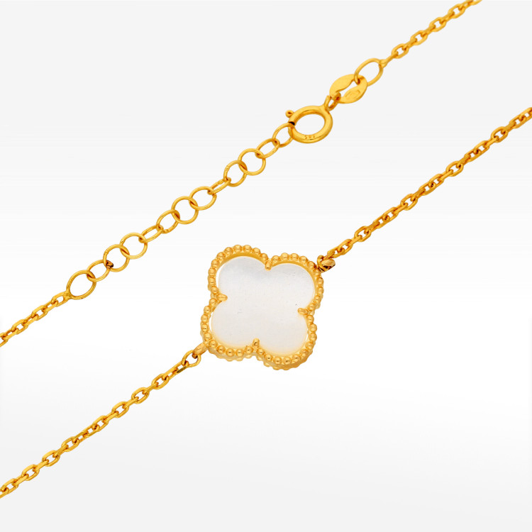 Naszyjnik ze złota 45-50cm z masą perłową