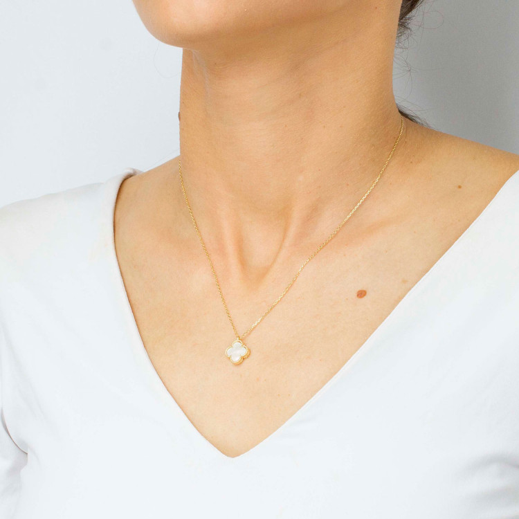 Naszyjnik ze złota 42-45cm z masą perłową