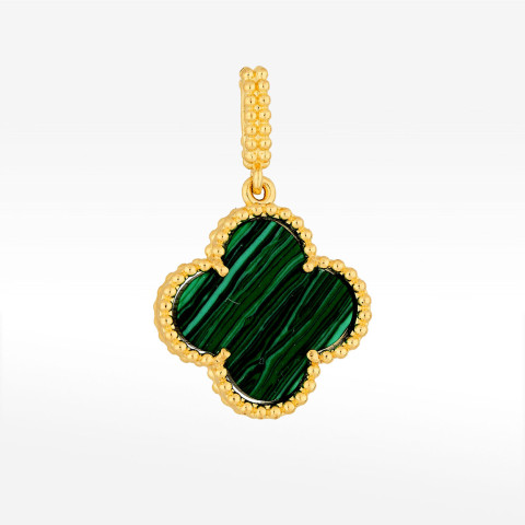 Zawieszka ze złota z malachitem