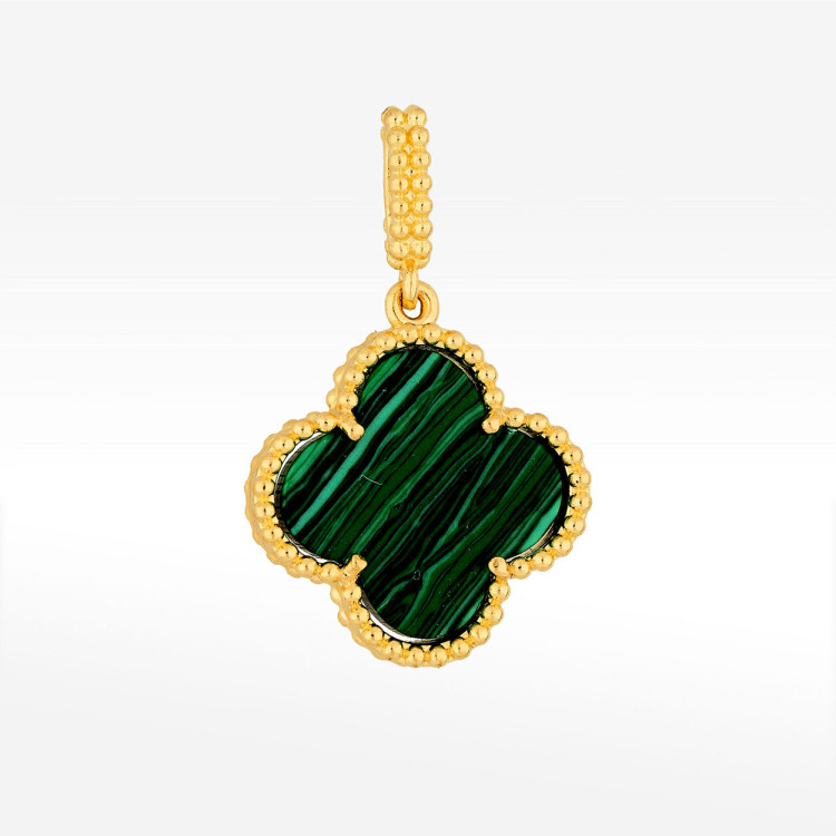 Zawieszka ze złota z malachitem