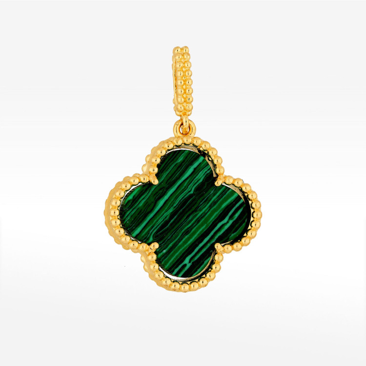 Zawieszka ze złota z malachitem