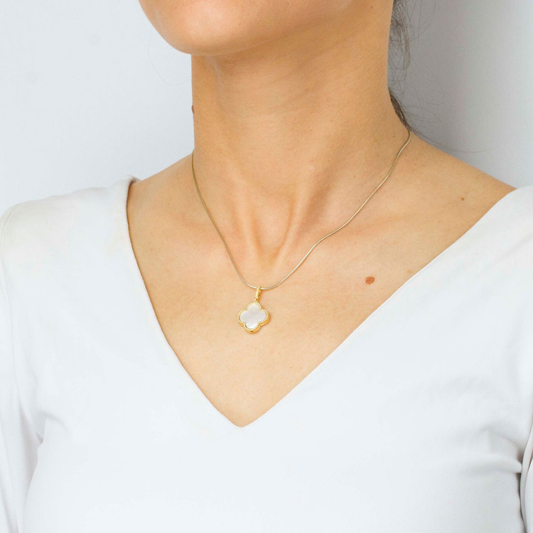 Zawieszka ze złota z masą perłową 17.5mm