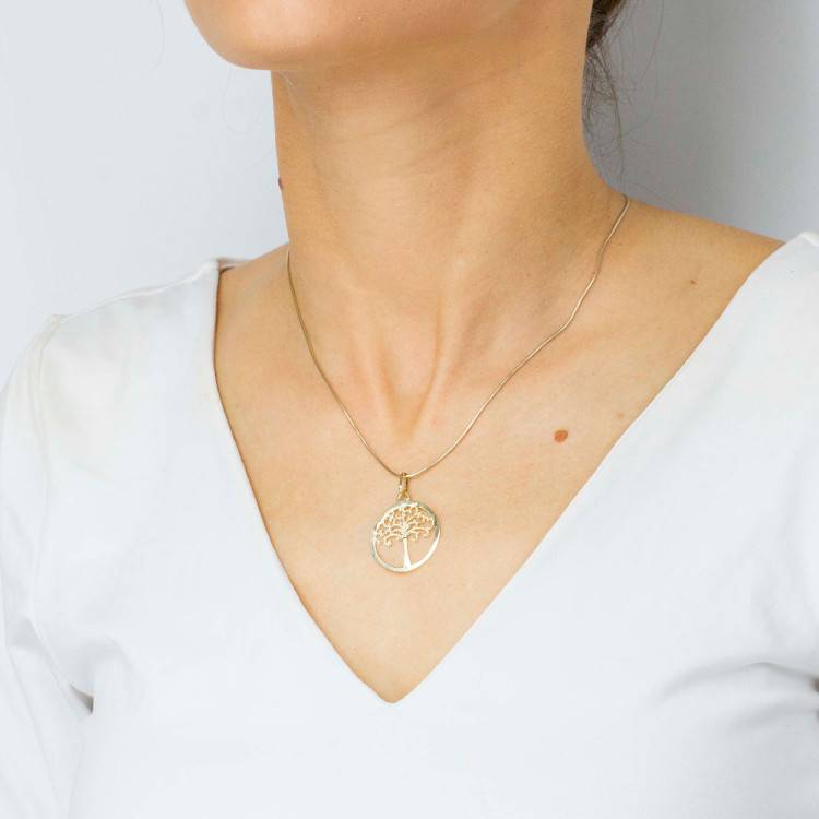 Zawieszka ze złota drzewko szczęścia