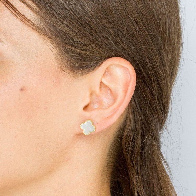 Kolczyki ze złota z masą perłową 12.5mm